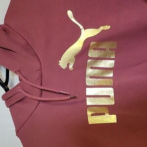 Pink and gold puma women's sweater